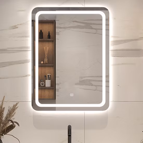 UL CE cUL Parede Decoração de Casa Móveis de Salão de Maquiagem Cosméticos Smart Vanity Light Iluminado Retroiluminado Banheiro Espelho LED com Luzes Desembaçador Bluetooth